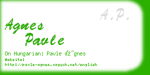 agnes pavle business card